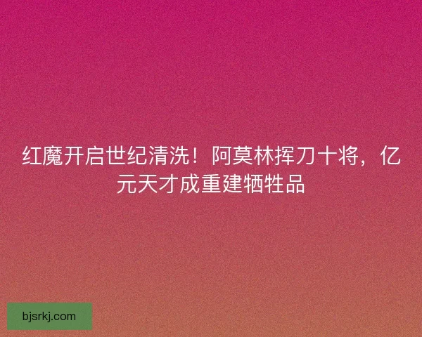 红魔开启世纪清洗！阿莫林挥刀十将，亿元天才成重建牺牲品